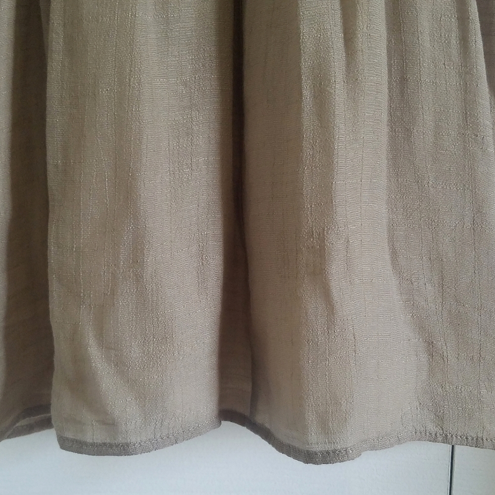 INNOVATION Taupe Gauze Crochet Collar Dress Small - Picture 11 of 11